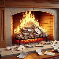 Satisfying Monthly Bills Paper Burning in Fireplace for Deep Sleep (Asmr)